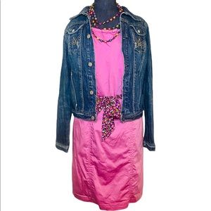 *MARKDOWN* TRIBAL Stretch Dress, Pink, Size 8